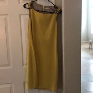 Mustard yellow Tahari dress